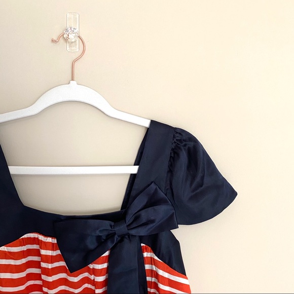 💎Guess • Silk Dark Blue/Red Dress - Picture 2 of 7